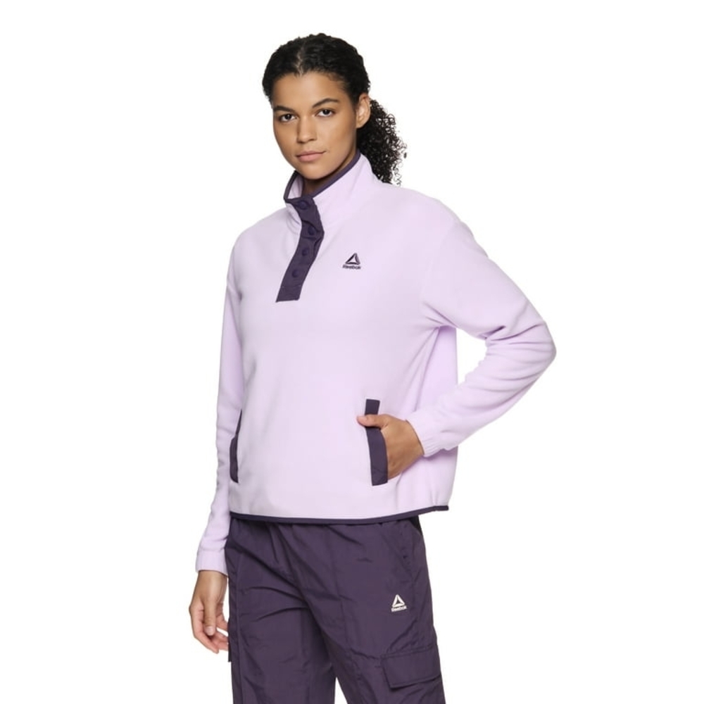 Reebok Womens Pullover Sweatshirt Lavender Purple Size S